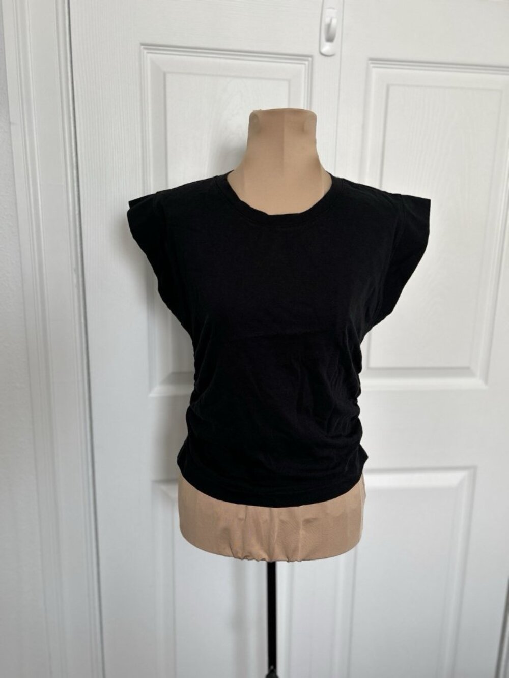 Madewell Sleeveless Side Cinched Sutro Casual Luxe Muscle Tank Black Size XS